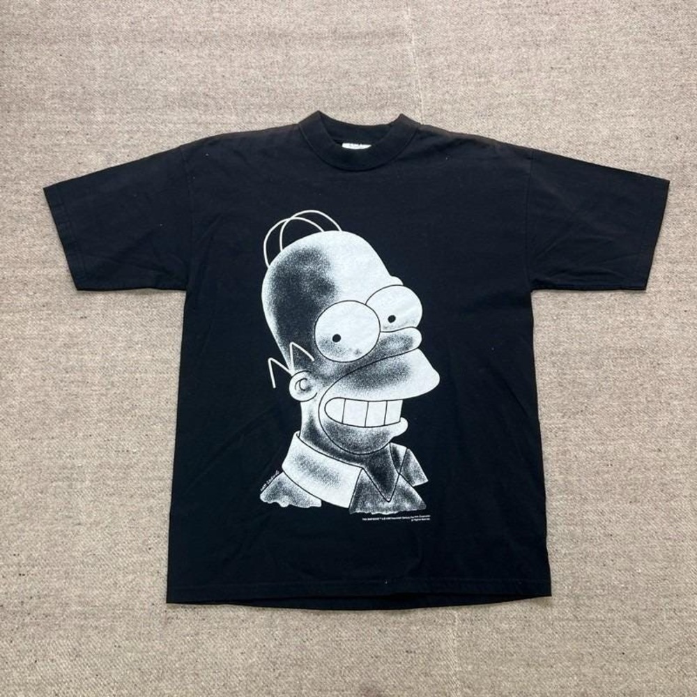 Vintage Homer Simpson Shirt Mens Small Black 1990s The Simpsons